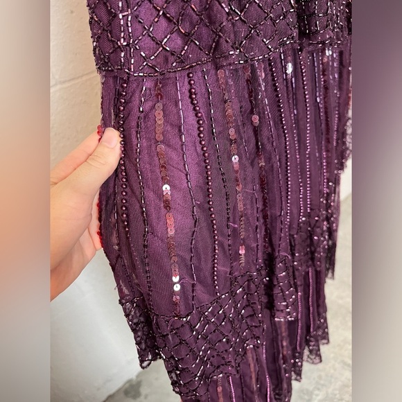 Mac Duggal Purple Long Sleeve Dress - Picture 11 of 15